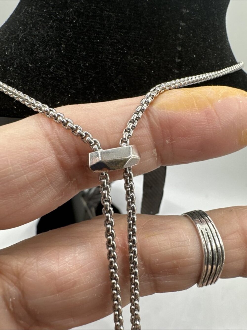 Kendra Scott Adjustable Scott Scottie Silver Tone Pava Cz - Picture 7 of 14